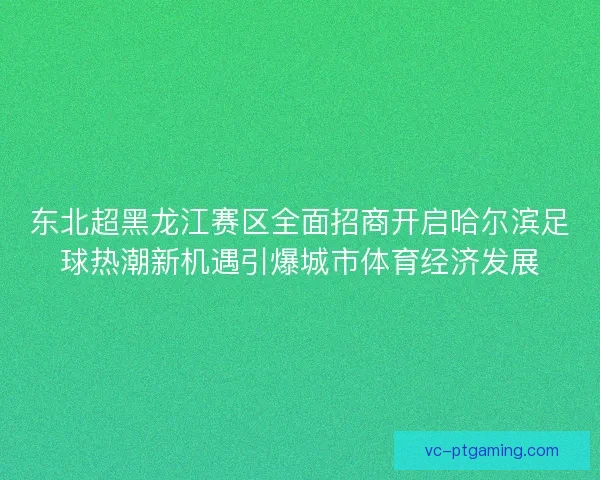东北超黑龙江赛区全面招商开启哈尔滨足球热潮新机遇引爆城市体育经济发展